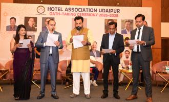 OATH TAKING CEREMONY OF NEW COMMITTEE 2026 - 28 HOTEL ASSOCIATION UDAIPUR AT RAMEE ROYAL RESORT UDAIPUR